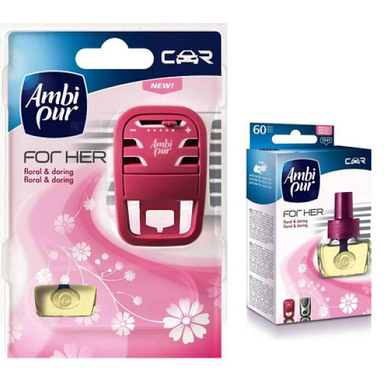 Ambi Pur Auto für ihre Blumen und Eleganz komplette Maschine für Ihr Auto 7 ml