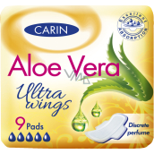 Carin Ultra Wings Aloe Vera Einlagen mit Flügeln, 9 Stück