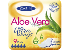 Carin Ultra Wings Aloe Vera Einlagen mit Flügeln, 9 Stück
