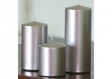 Lima Metal Series Kerze Silber Zylinder 60 x 120 mm 1 Stück
