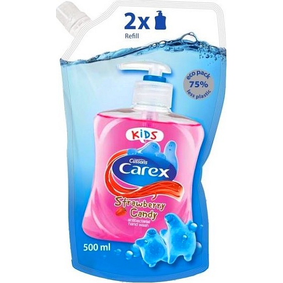 Carex Strawberry Candy Kids Strawberry antibakterielle Flüssigseife nachfüllen 500 ml