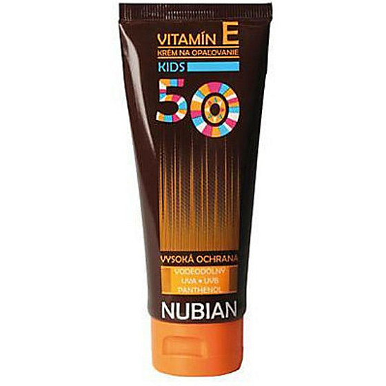 Nubian F50 Vitamin E Wasserdichter Sonnenschutz für Kinder 100 g Tube