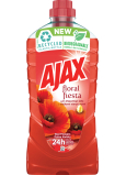 Ajax na podlahy a povrchy Floral Fiesta Rote Blumen universeller Reiniger, Mohn, 1 l