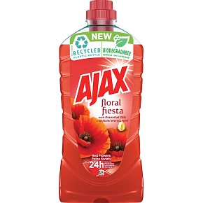 Ajax na podlahy a povrchy Floral Fiesta Rote Blumen universeller Reiniger, Mohn, 1 l