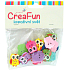CreaFun Holzknöpfe Eule Farbmischung 1,7 x 2 cm 20 Stück