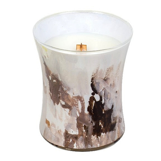 WoodWick Honey Tabac Artisan Duftkerze mit Holzdocht und Deckelglas mittel 275 g