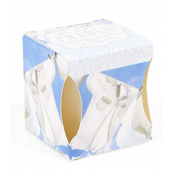 Albi Fresh Leinen Duftkerze in einer Box, brennt 15 Stunden 52 g