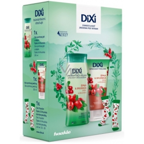 Dixi Šípek und Cranberry Duschgel 250 ml + Duschkörper Peeling 200 ml + Socken für Frauen Größe: 36-40, Kosmetikset