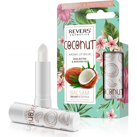Revers Aroma Lippenbalsam Kokosnuss Lippenbalsam mit dem Duft von Kokosnuss 4 g