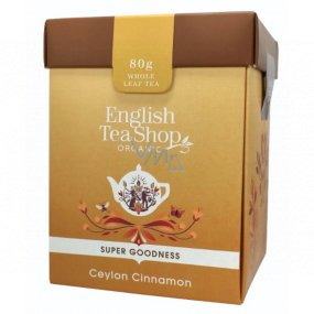 English Tea Shop Bio Ceylon Zimt loser Tee 80 g + Holzmessbecher mit Schnalle