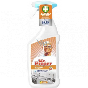 Mr. Proper Kitchen antibakterieller Flüssigreiniger zum Entfernen von Fett und Schmutz 750 ml Spray