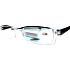 Berkeley Lesebrille Dioptrien +2 Kunststoff transparent, schwarzer Seitenrahmen 1 Stück MC2222
