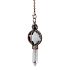 Quarz Merkaba Pendel + Klarquarz + Bronze, Natursteinanhänger 7,7 cm, Kette ca. 26,5 cm