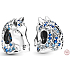 Charme Sterling Silber 925 Disney Ice Kingdom, Pferd Nokk, Perle auf Armband Film