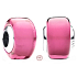 Charme Sterling Silber 925 Rosa Murano Glasperle auf Armband Symbol