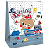 Ditipo Papier-Geschenktüte 26,4 x 13,6 x 32,7 cm für Kinder - Teddybär im Boot