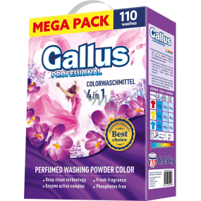 Gallus Color Box prací prášek na barevné prádlo 110 dávek 6,05 kg Gallus Color Box prací prášek na barevné prádlo 110 dávek 6,05 kg