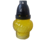 Bony skleněná hřbitovní lampa s kovovým víčkem 15 cm 30 g různé barvy