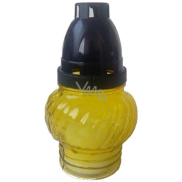 Bony skleněná hřbitovní lampa s kovovým víčkem 15 cm 30 g různé barvy