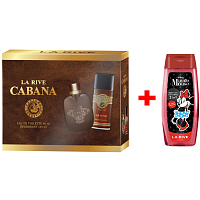 LA RIVE CABANA Parfüm 90 ml + Deodorant Spray 150 ml, Geschenkset für Männer + Duschgel La Rive 2in1 Minie 250 ml ZUSÄTZLICH