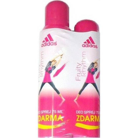 Adidas Fruity Rhythm Deodorant Spray 150 ml + parfümiertes Deodorant Glas 75 ml, für Frauen Geschenkset