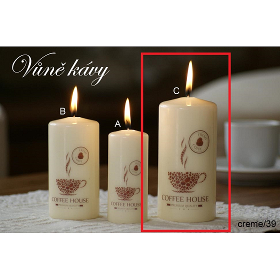 Lima Coffee - Kaffee Duftkerze Creme Zylinder 60 x 120 mm 1 Stück