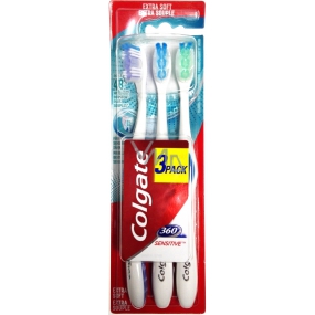 Colgate 360 ° Sensitive Extra Soft weiche Zahnbürste 3 Stück