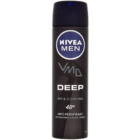 Nivea Men Deep 48 Stunden Schweißschutz Antitranspirant Deodorant Spray Für Männer 150 ml