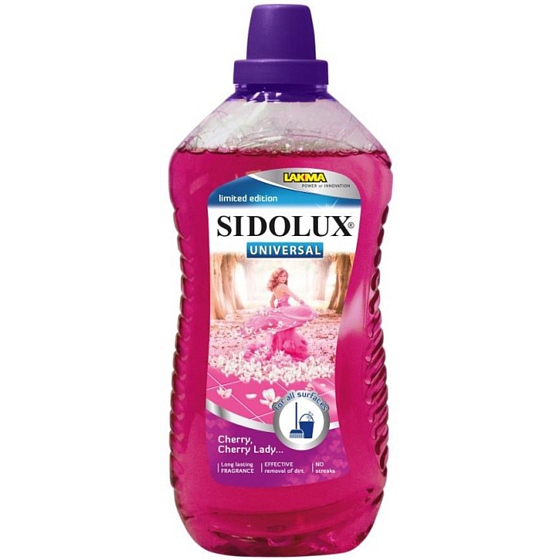 Sidolux Universal Cherry Cherry Lady Waschmittel für alle abwaschbaren Oberflächen und Böden 1 l