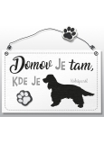 Nekupto Pets Holzschild Cocker Spaniel 155 x 98 x 5 mm
