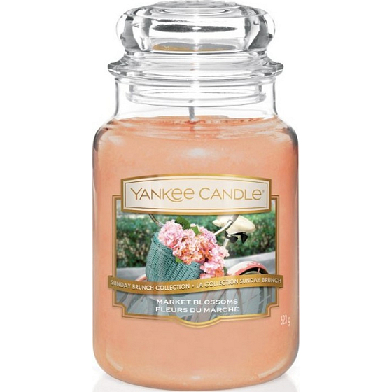 Yankee Candle Market Blossoms - Klassische Marktduftkerze Klassisches großes Glas 623 g