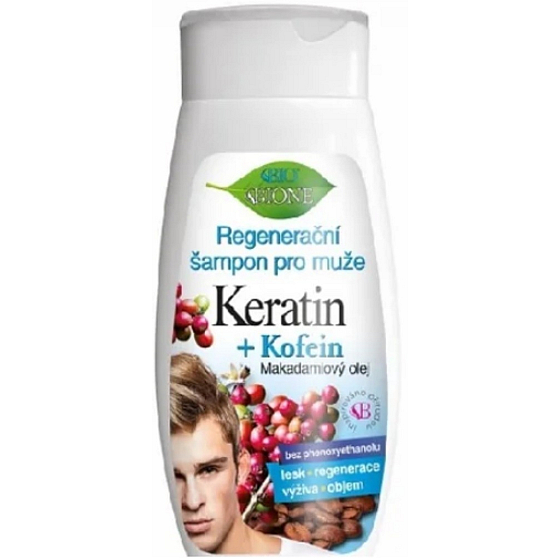 Bione Cosmetics for Men Keratin & Koffein regenerierendes Shampoo für Haare 260 ml