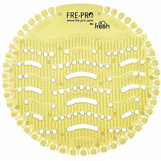 Fre Pro Wave Urinal-Sieb mit Zitrusduft gelb 19 x 20,3 x 1,9 cm 52 g