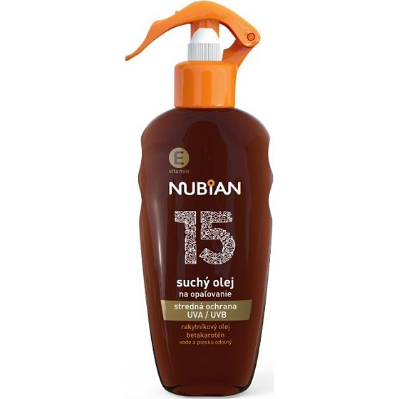 Nubian OF15 wasser- und sandbeständiges trockenes Sonnenölspray 200 ml