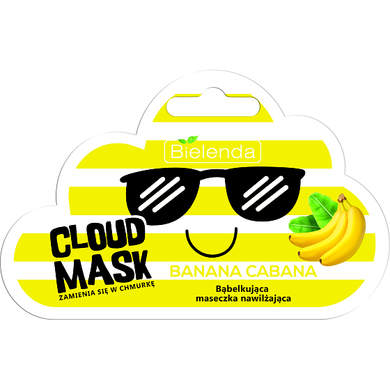 Bielenda Cloud Mask Banana Cabana feuchtigkeitsspendende Gesichtsmaske für trockene Haut 6 g