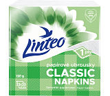 Linteo Classic 1-lagige weiße Papierservietten, 33 x 33 cm, 100 Stk.