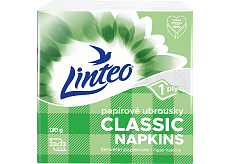 Linteo Classic 1-lagige weiße Papierservietten, 33 x 33 cm, 100 Stk.
