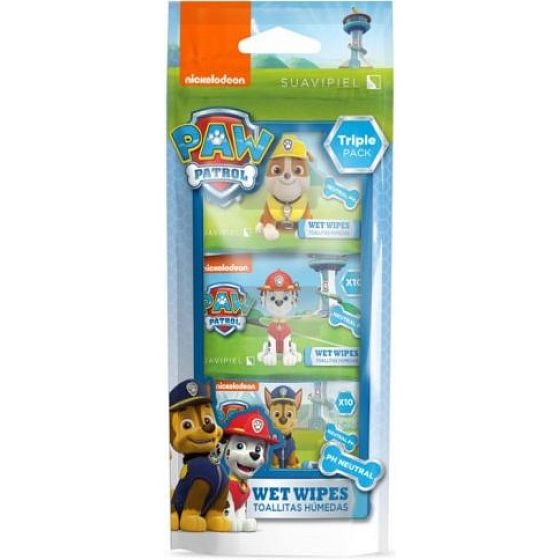 Suavipiel Paw Patrol Feuchttücher für Kinder 3 x 10 Stück