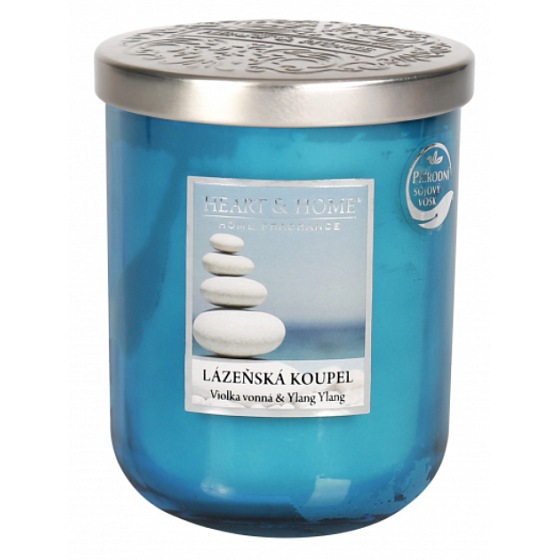 Heart & Home Spa Bath Soja-Duftkerze groß brennt bis zu 70 Stunden 340 g
