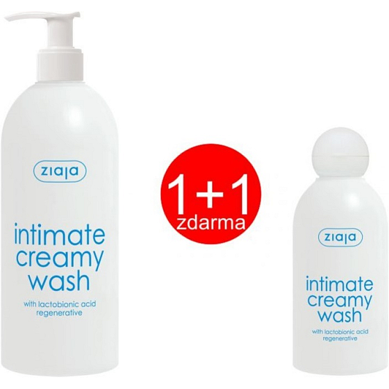 Ziaja Intima Lactobionsäure-Creme Intimpflege-Spender 500 ml + Ziaja Intima Lactobionsäure-Creme Intimpflege-Spender 200 ml, Duopack