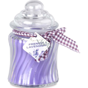 Emocio French Lavender - Lavendelduftkerze Glas mit Glasdeckel 76 x 125 mm 485 g