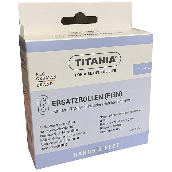 Titania Hands & Feet feine Ersatzköpfe für elektrische Feile 2 Stück