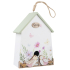 Vogelhaus mit Vögeln zum Aufhängen 12 x 7,5 x 18 cm