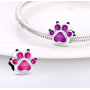Charms Sterling Silber 925 Thermo - Katze, Hund, Bär Pfote, Haustier Perle am Armband