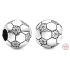 Charme Sterling Silber 925 Glitzernde Fußball, Perle auf Armband Sport