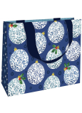Nekupto Papier Geschenktüte mit Prägung 23 x 18 cm Weihnachten blaue Fläschchen