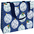 Nekupto Papier Geschenktüte mit Prägung 23 x 18 cm Weihnachten blaue Fläschchen