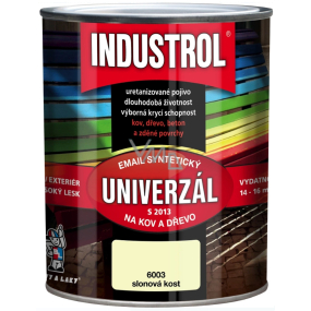 Industrol S2013 Univerzál lesk vrchní barva na kov a dřevo 6003 Slonová kost 0,75 l Industrol S2013 Univerzál lesk vrchní barva na kov a dřevo 6003 Slonová kost 0,75 l