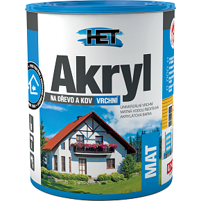 Het Akryl Mat universal Farbe für Holz und Metall, 0100 weiß, 700 g