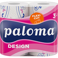 Paloma 3-lagige Papierhandtücher Design & Flexi, 2 Stk, 16 m